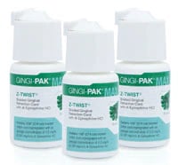 Gingi-Pak Max Z-Twist Weave Retraction Cord with DL-Epinephrine HCl, #00 Very Thin, 100% Cotton, 108" Bottle, 10170M