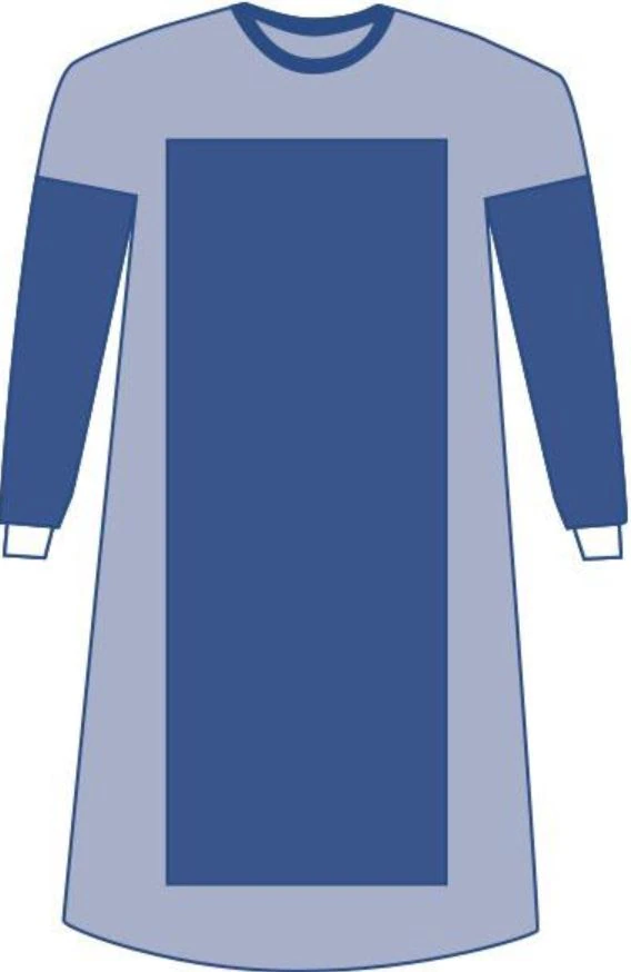 Medline Eclipse Disposable Surgical Gown, AAMI Level 4, Reinforced Poly/SMS, Large, Sterile, Hook & Loop Neck, with Towel, 30/Case