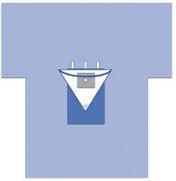 Medline T-Drape OrthoMax Sterile Arthroscopy Drape, 13" x 89" x 126", 2-1/2" Fenestrated