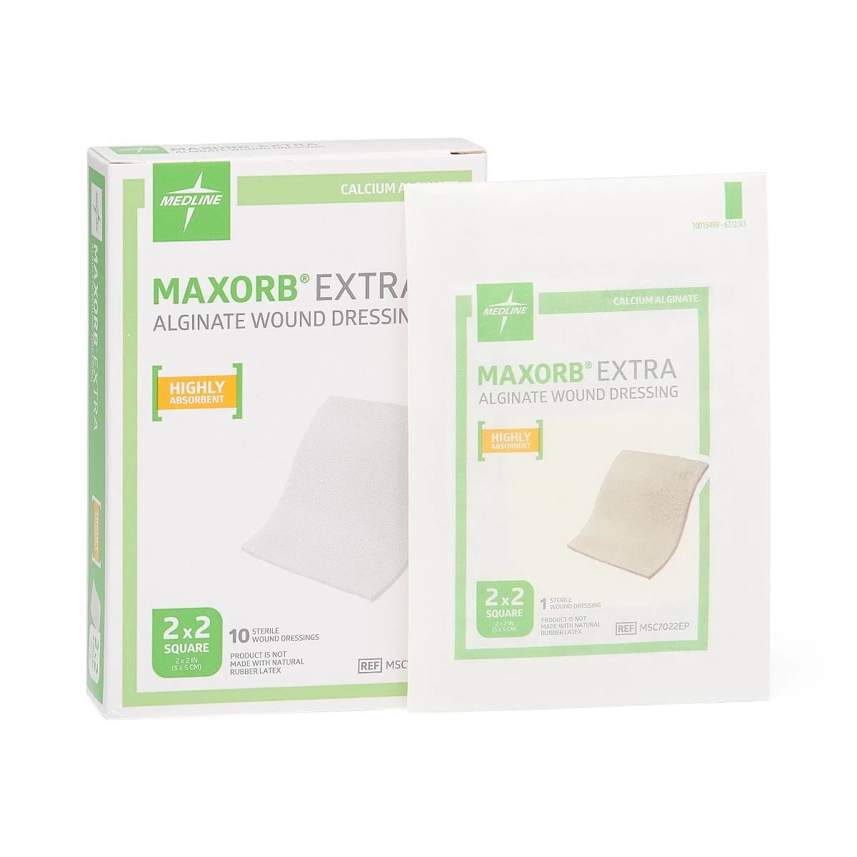Medline Maxorb Extra CMC/Alginate Dressing, 2" x 2", Sterile