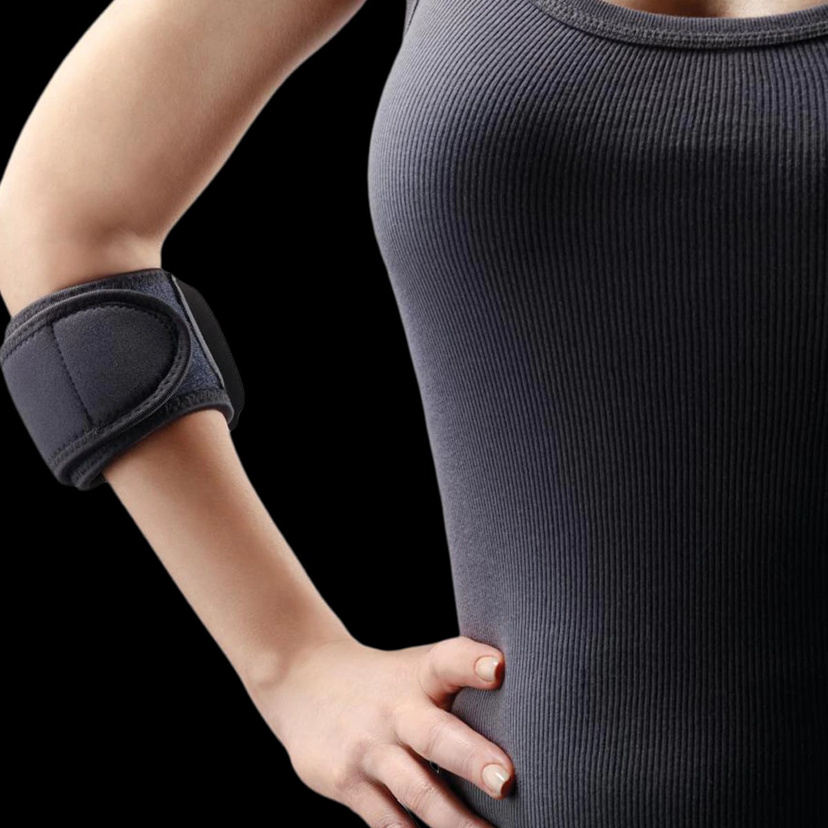 Medline Standard Tennis Elbow Support Strap, Adult, One Size, Elastic, 21" x 2"