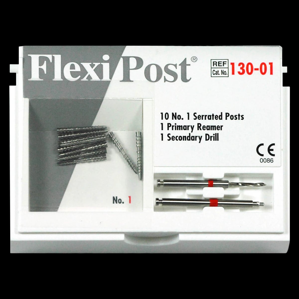 Flexi-Post Stainless Steel Post Refill Kit, Size 1 (Red), 10/Pkg, 130-01