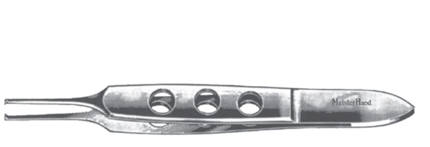 Miltex Meister-Hand Bishop-Harmon Tissue Forceps, Straight, 3-3/8", 1x2 Teeth, Stainless Steel, Autoclavable