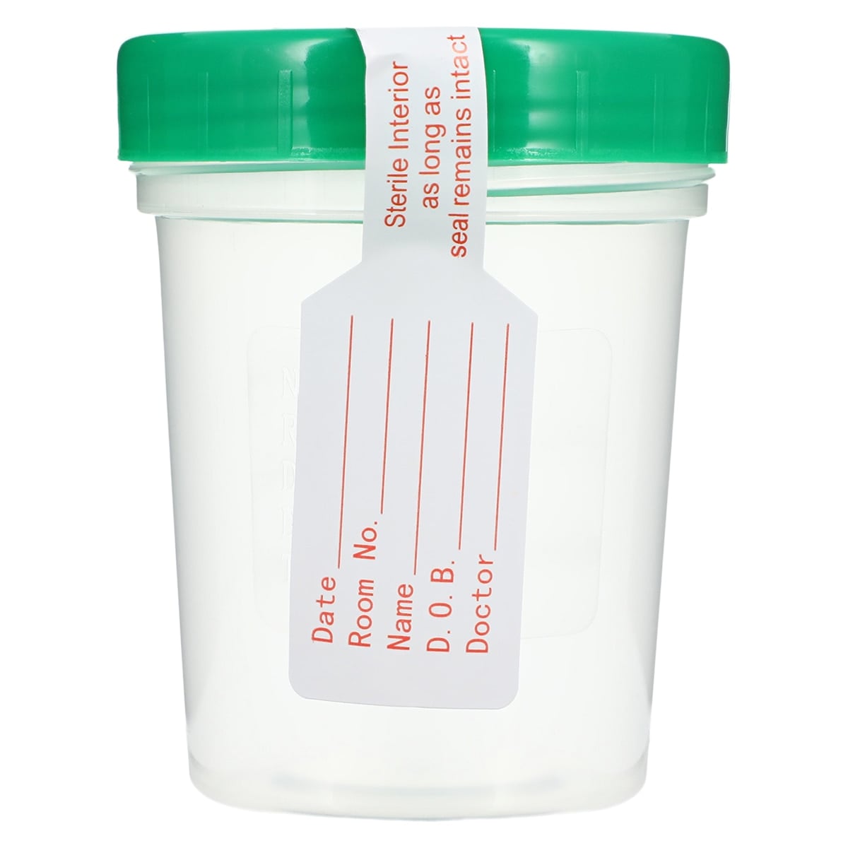 AMSure Specimen Container, 4oz, Sterile, Tamper Seal, Screw Cap, Green, 100/Case
