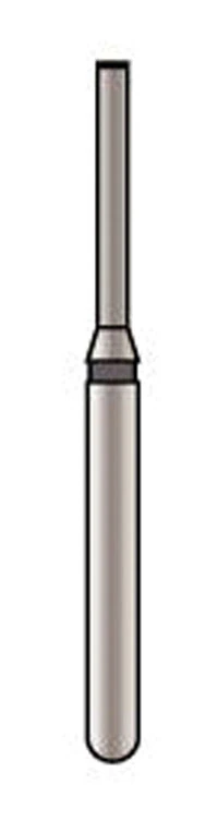 Alpen® x1 Single Use Diamond Burs – FG, Medium, End Cutting, #10839, 1.2 mm Diameter, Gray Ring, 25/Pkg