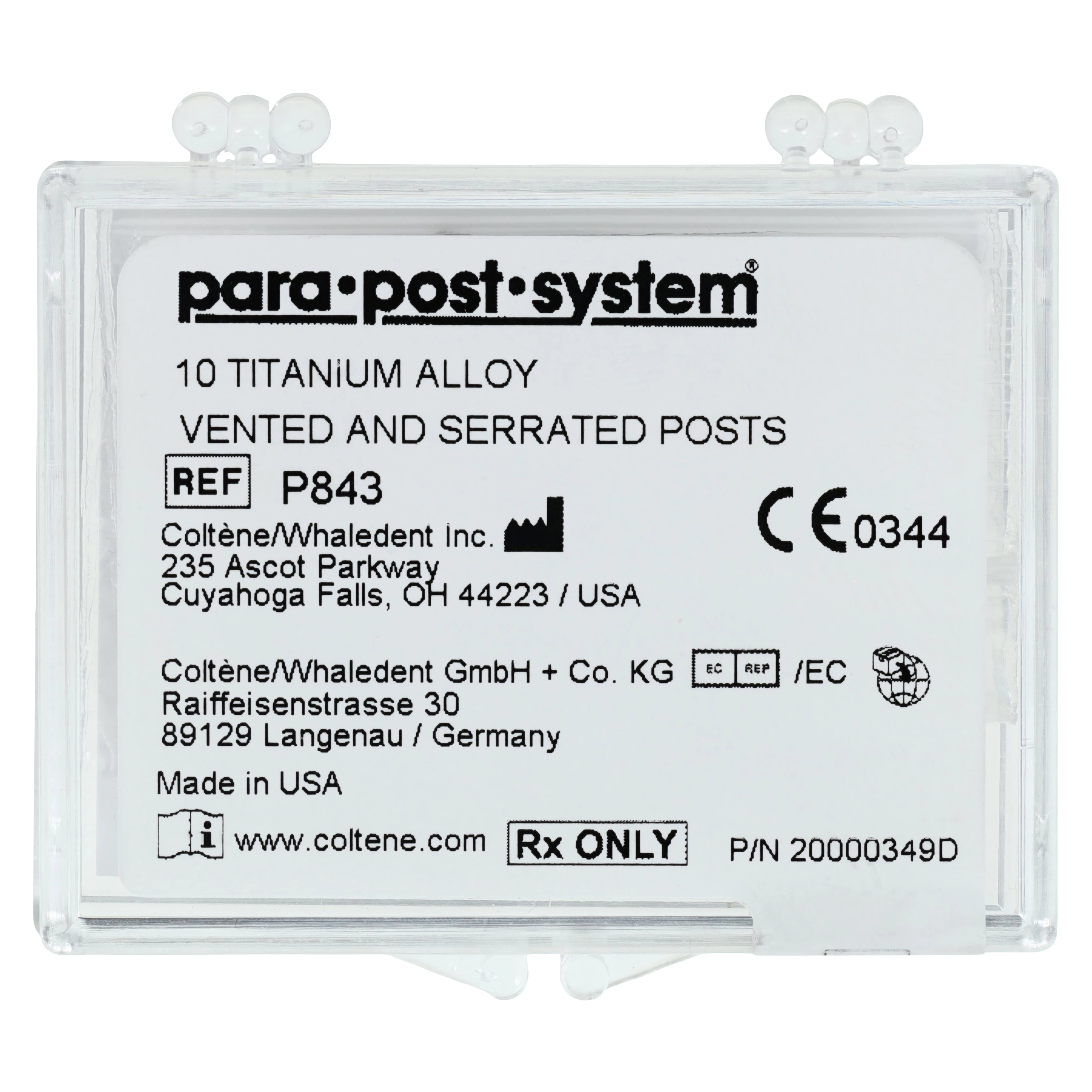 ParaPost Titanium Post Refill, Size 3 (0.036"/0.9mm), Brown, 10/Pk, P84-3