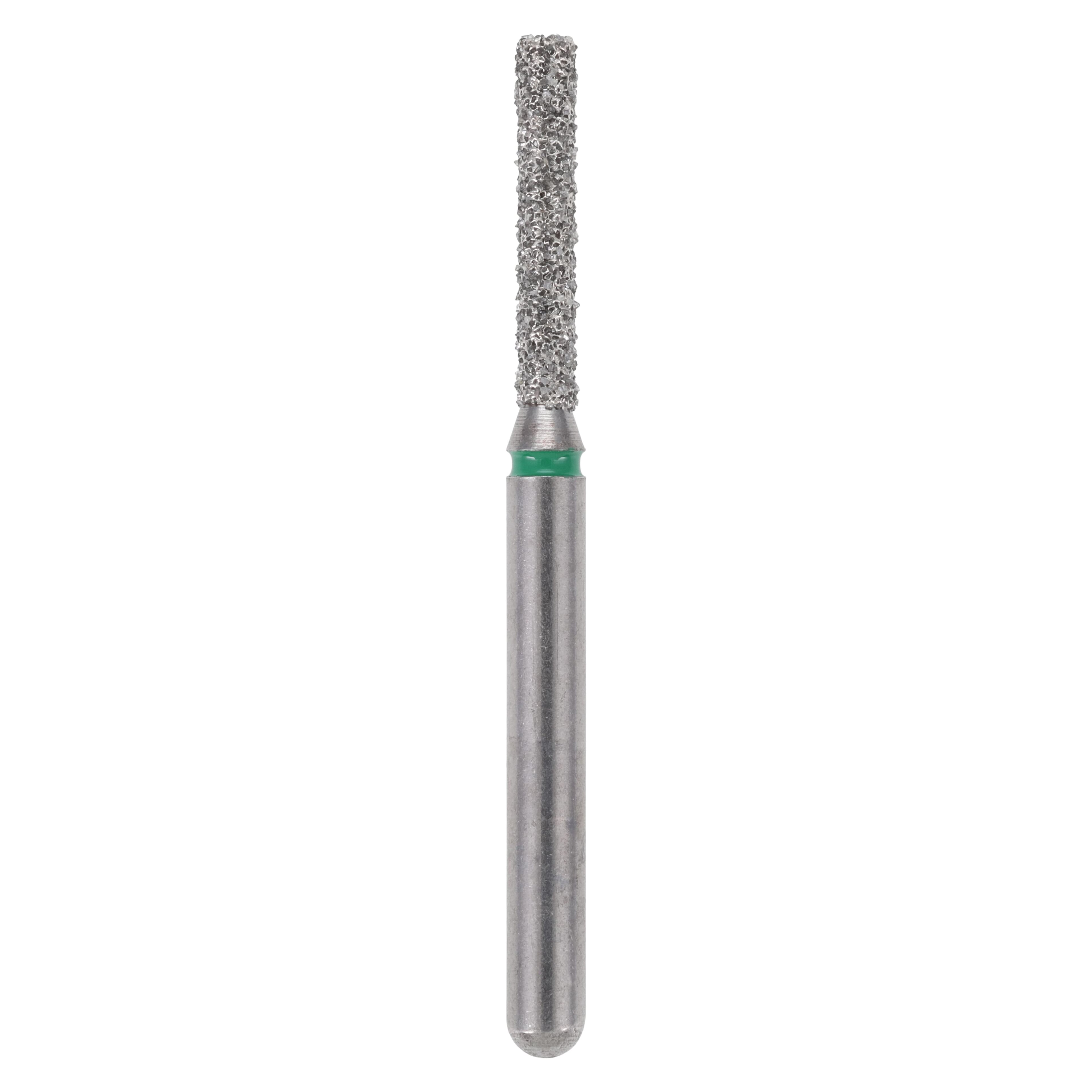 Alpen X1 Diamond Bur, FG, #837-012C, Cylinder Flat End, Coarse, Green, 1.2 mm, 25/Pk, X837C012