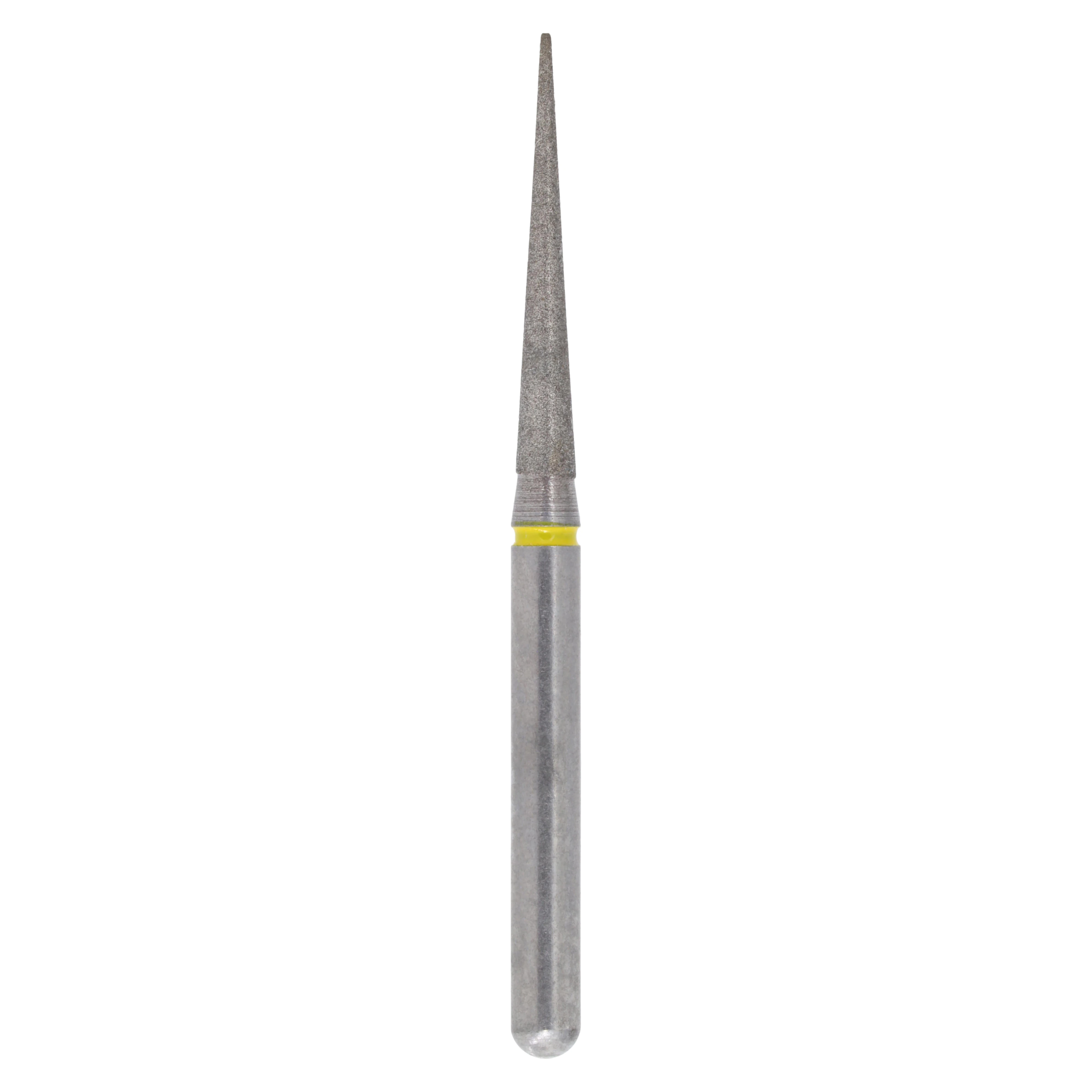 Alpen X1 Single-Use Diamond Bur, FG, #859-014EF, Cone Pointed End, 1.4 mm, Extra-Fine, Yellow, 25/Pk, X859EF014