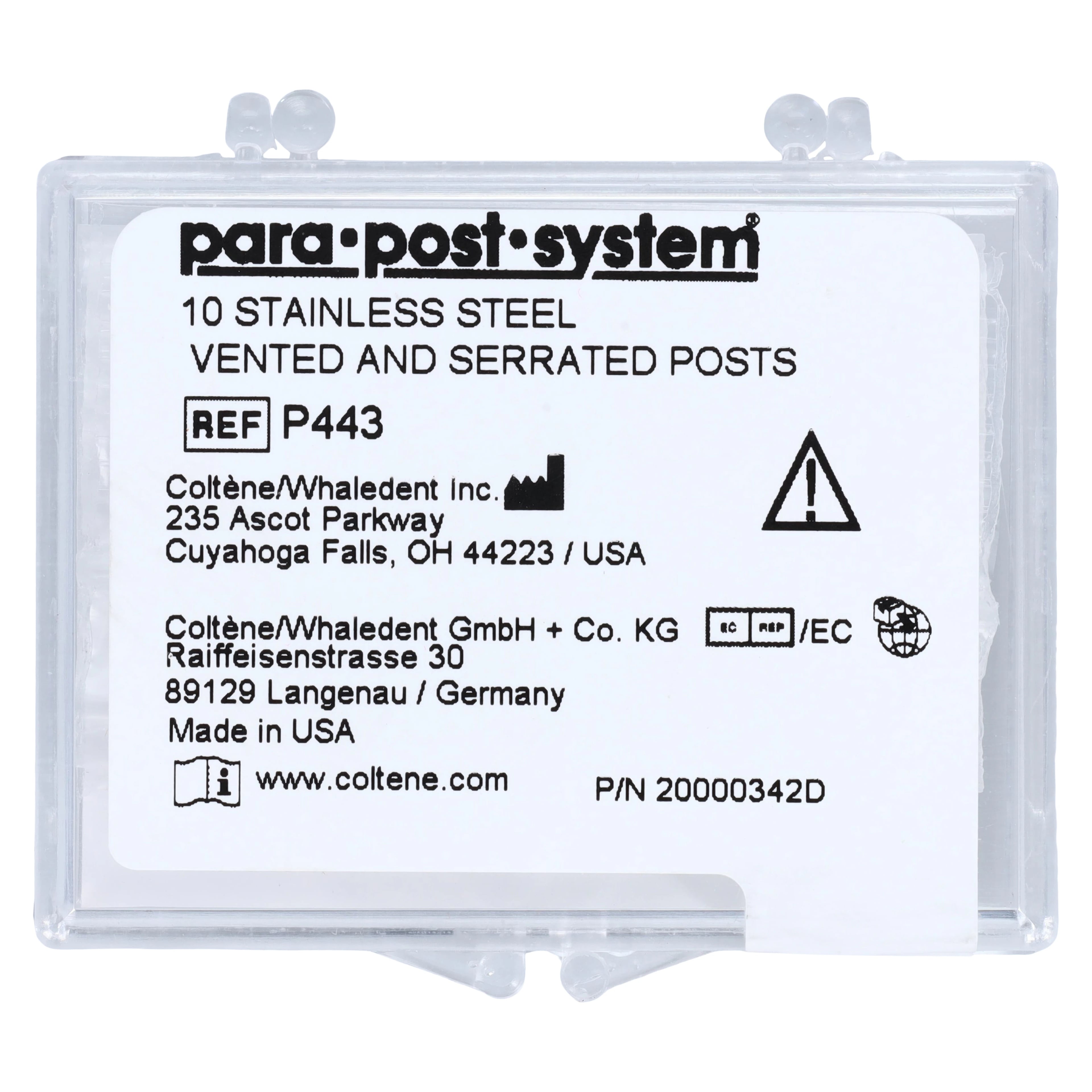 ParaPost Stainless Steel Endodontic Post Refill, Size 3 (0.036"/0.9mm), Brown, 10/Pk, P44-3