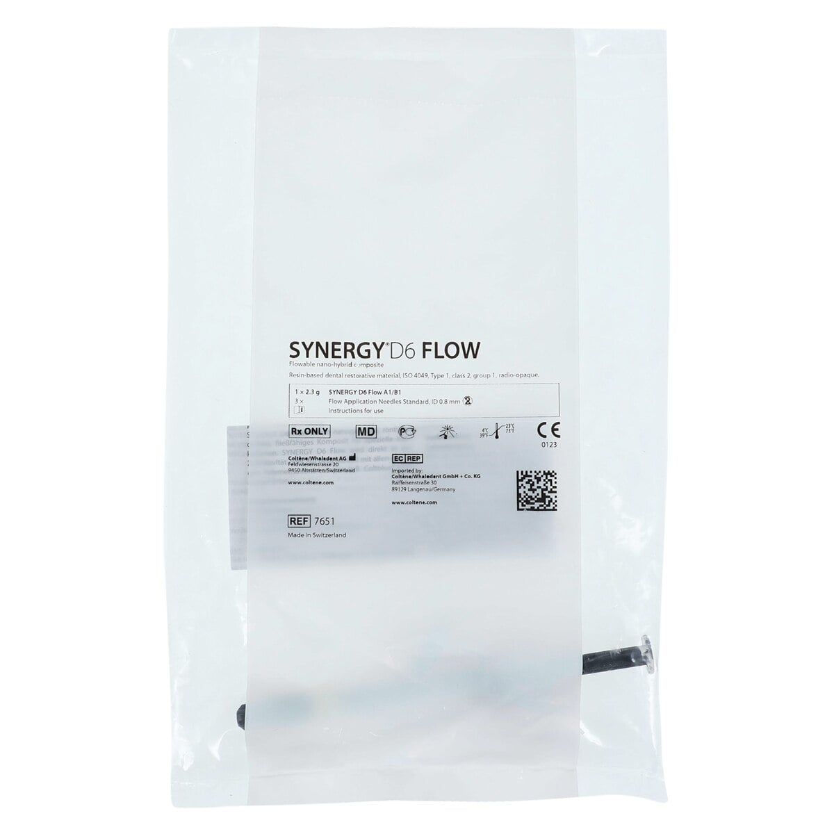 Synergy D6 Flow Refill, Flowable Composite, A1/B1 Dentin Syringe, 1/Pk