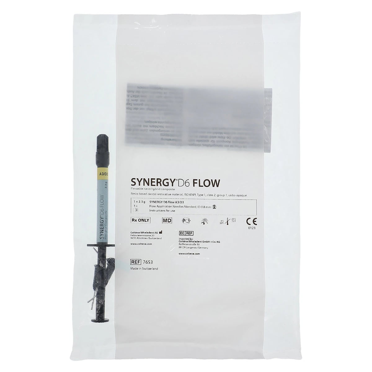 Synergy D6 Flow Universal Flowable Composite, Dentin A3/D3, 2.3 g Syringe Refill, 7653
