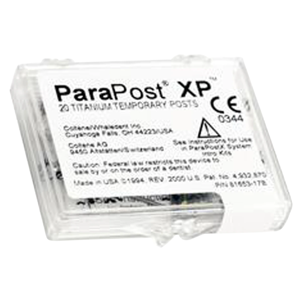 ParaPost XP Titanium Temporary Posts, Size 4, Yellow, 1.00mm (0.040"), 20/Pk, P7464