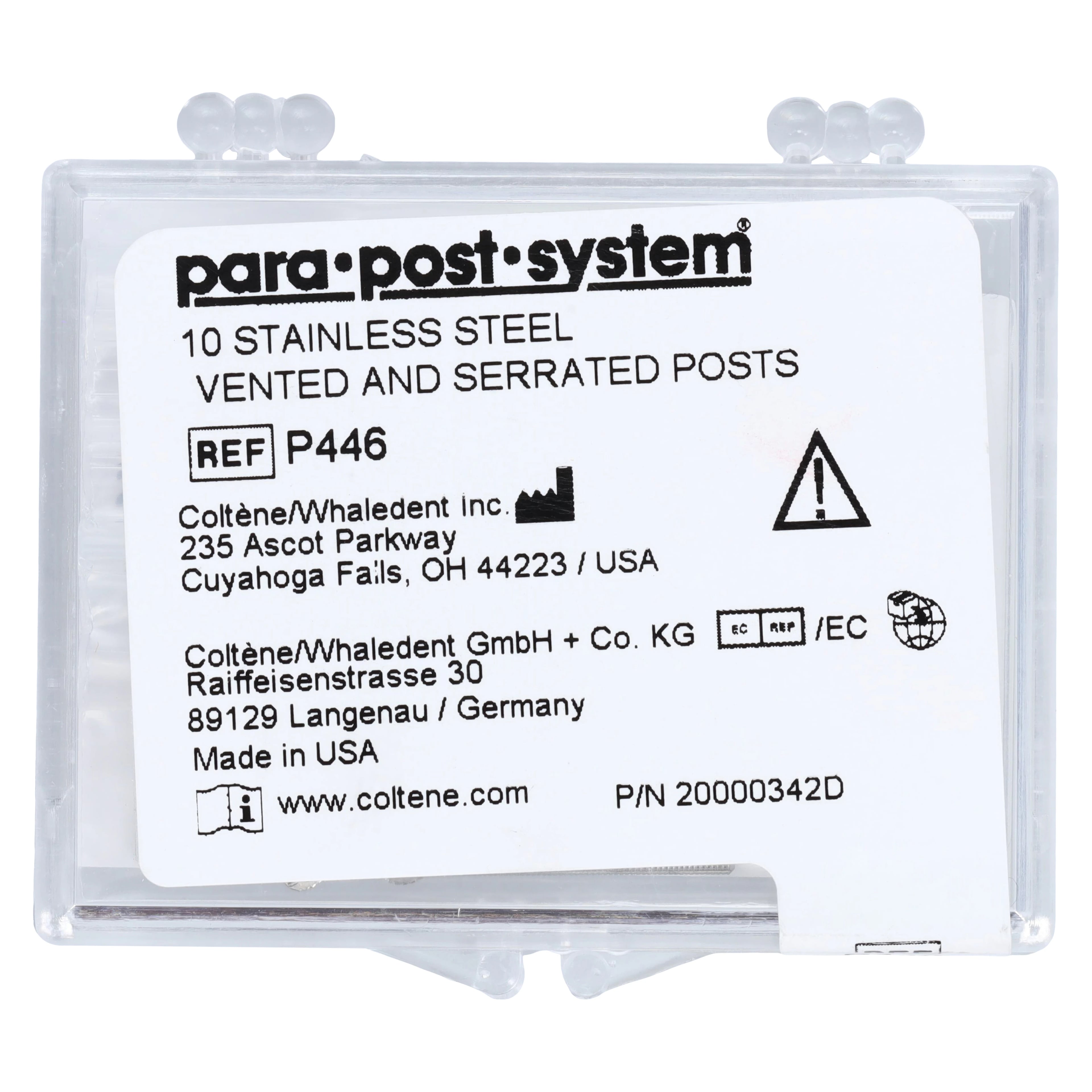 ParaPost Stainless Steel Post Refill, Size 6 (0.060"/1.5mm), Black, 10/Pk, P446