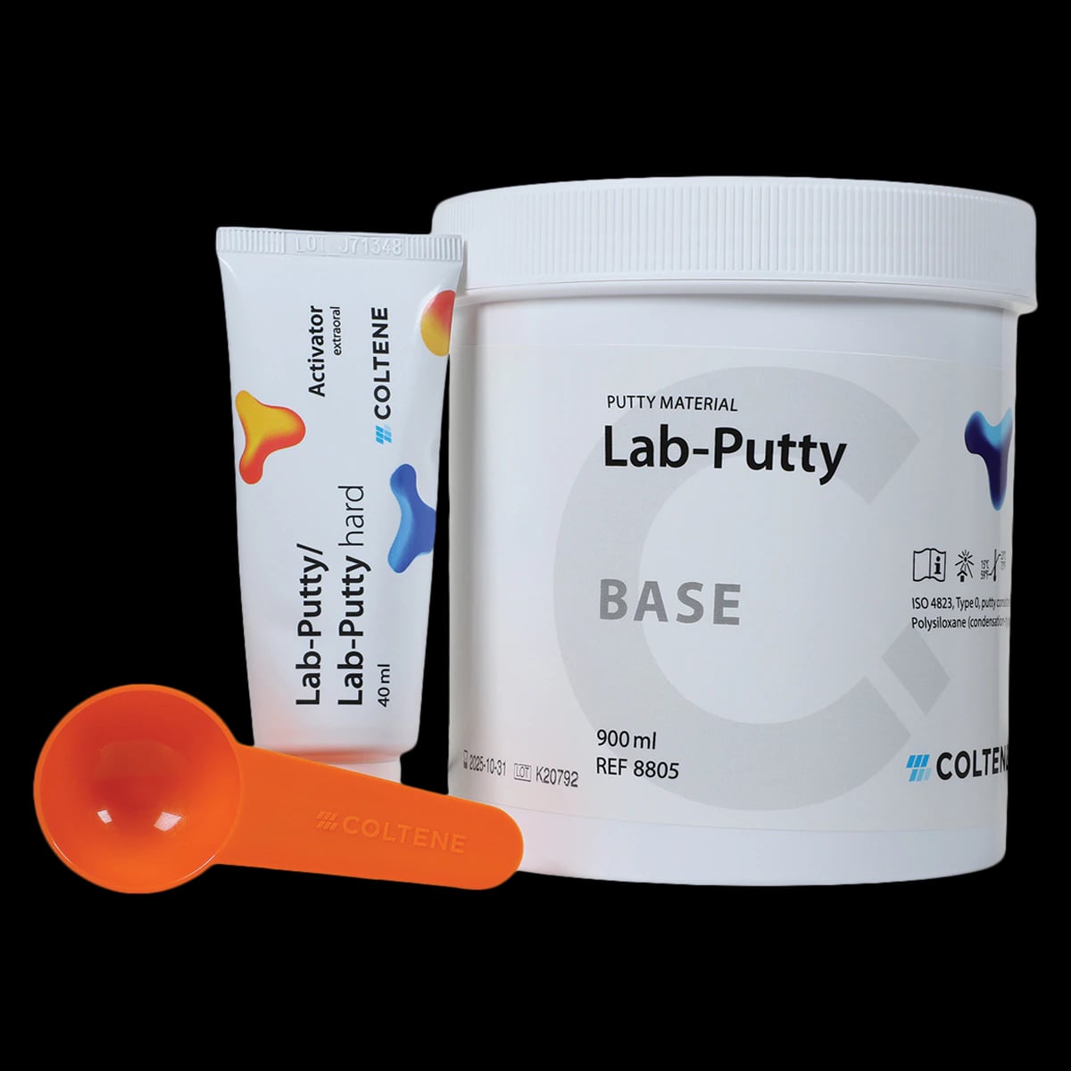 Coltene Lab Putty Standard Pack, Polysiloxane Laboratory Putty, 900 mL Base + 40 mL Activator, Pink, 8805