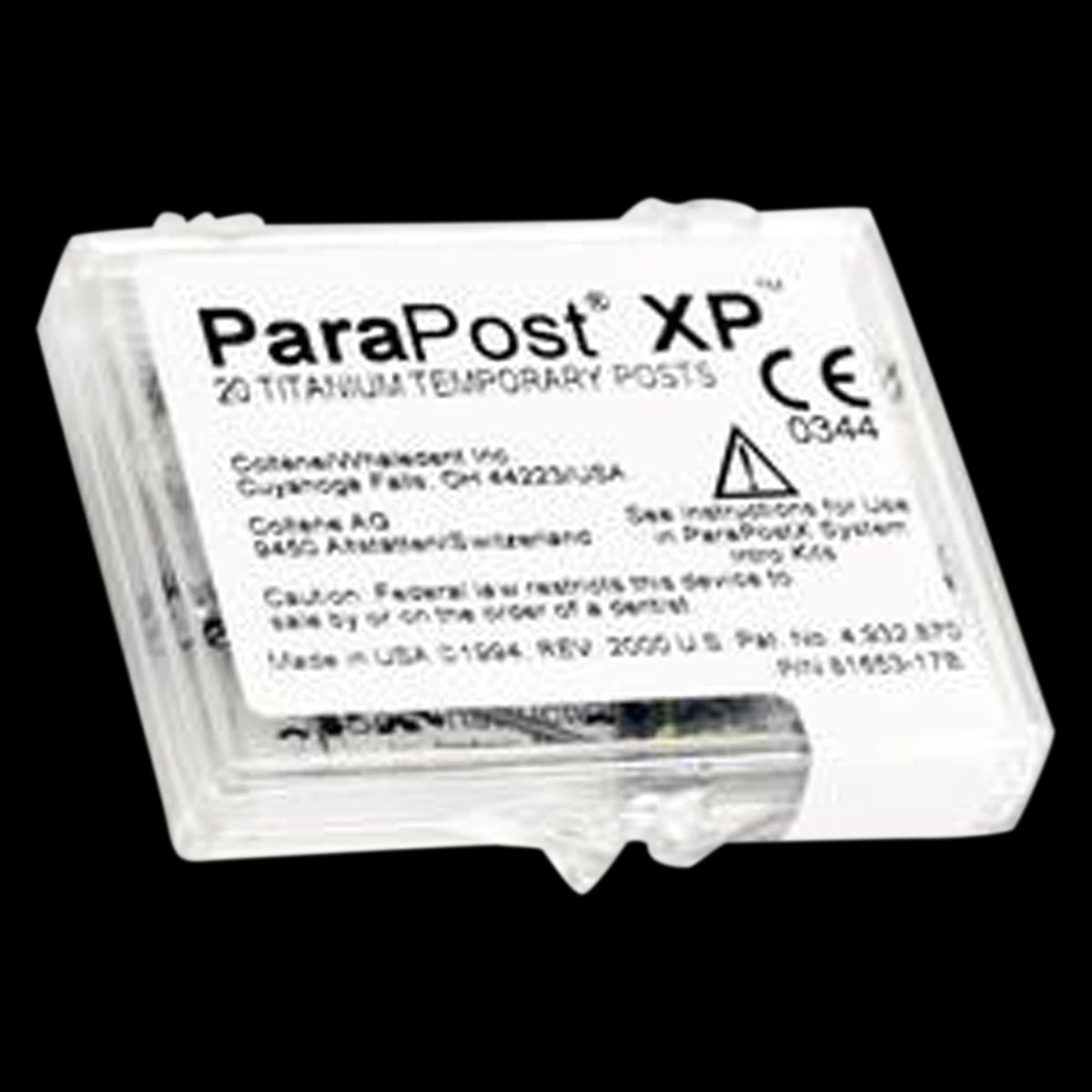 ParaPost XP Titanium Temporary Post, Size 6 (0.060"/1.50mm), Black, 20/Pk, P7466
