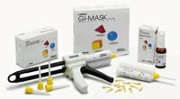 Coltene GI-MASK Automix New Formula A-Silicone Gingival Mask Starter Kit, 2 x 50 mL Cartridges, Ref 8060