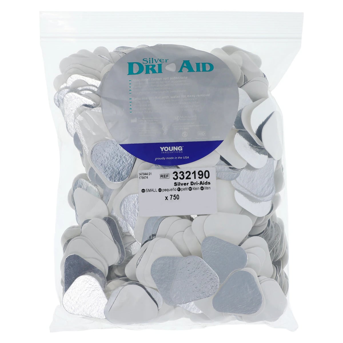 Microbrush Silver Dri-Aid Absorbent Wafers, Small, 750/Box, 332190