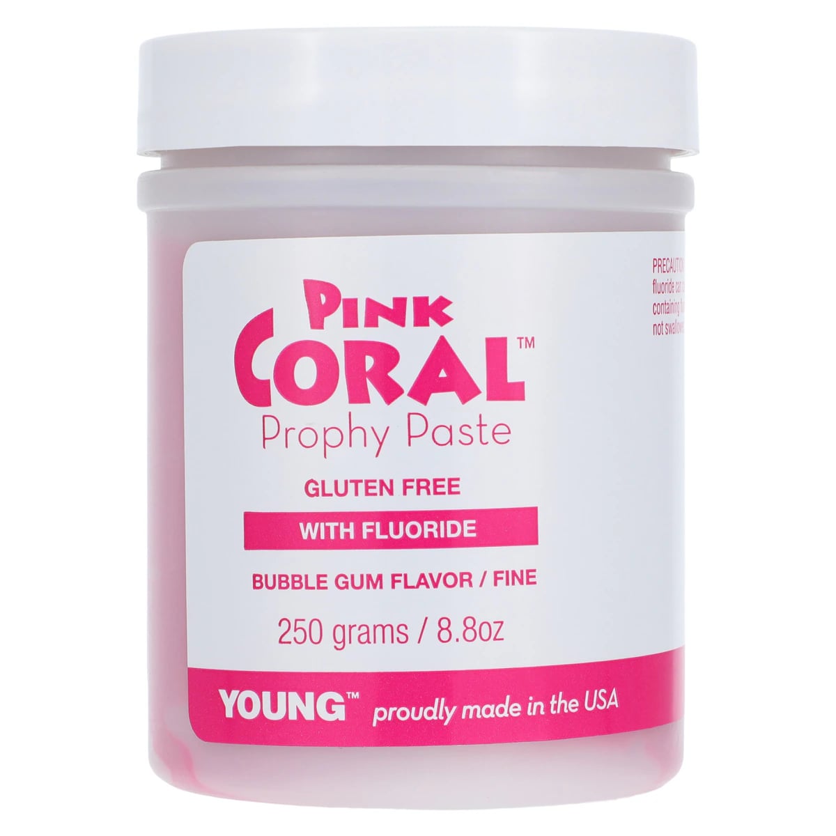 Coral Prophy Paste, Bubble Gum, Fine Grit, with Fluoride, 9 oz Jar, 033309