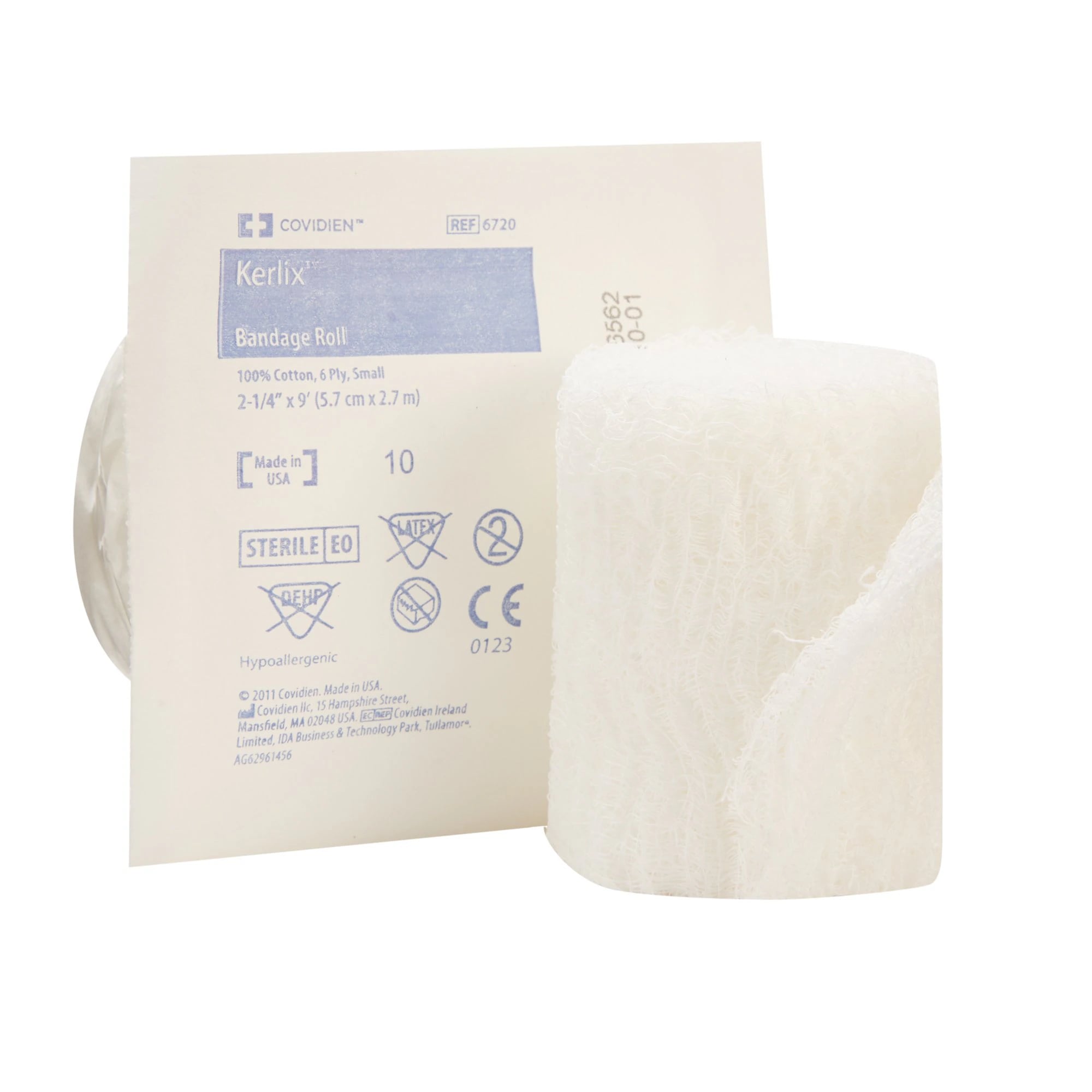 Kerlix Gauze Bandage Rolls, 2.25" x 3 yd, 6 Ply, White, Sterile
