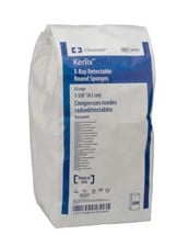 Curity AMD PHMB Gauze Sponge, 1-5/8" 12 Ply, Sterile, X-Large, X-Ray Detectable, Round
