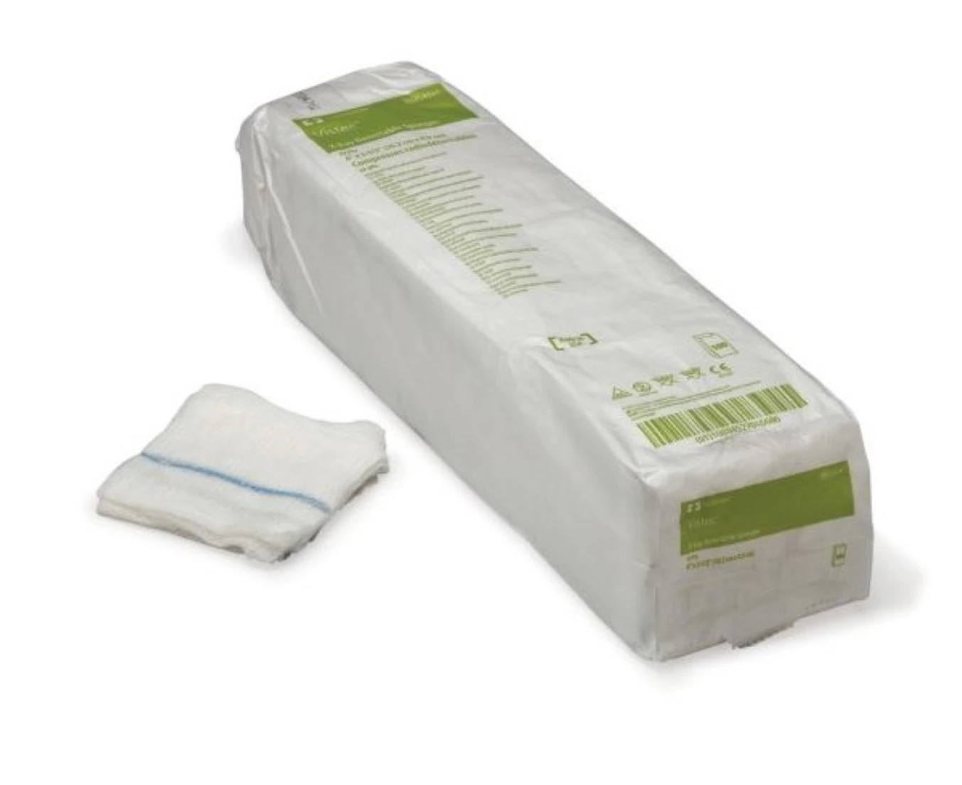 Vistec Cotton Gauze Type VII Sponge, 8x4", 12 Ply, Non-Sterile, X-Large, X-Ray Detectable, Latex-Free