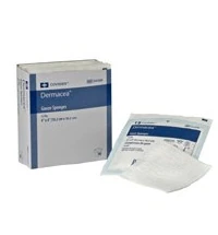 Dermacea 100% Cotton Gauze Sponge, 3x3", 12 Ply, Sterile, Woven, Latex-Free