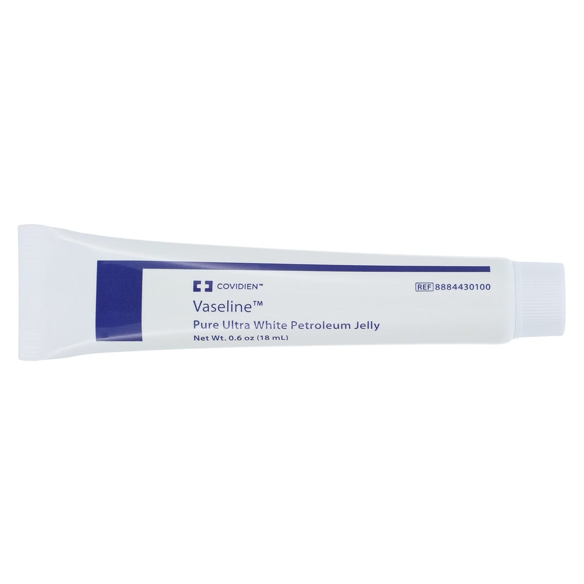Vaseline Pure Ultra Lubricating Jelly Petroleum, White, 0.6 oz Tube, 144/Cs