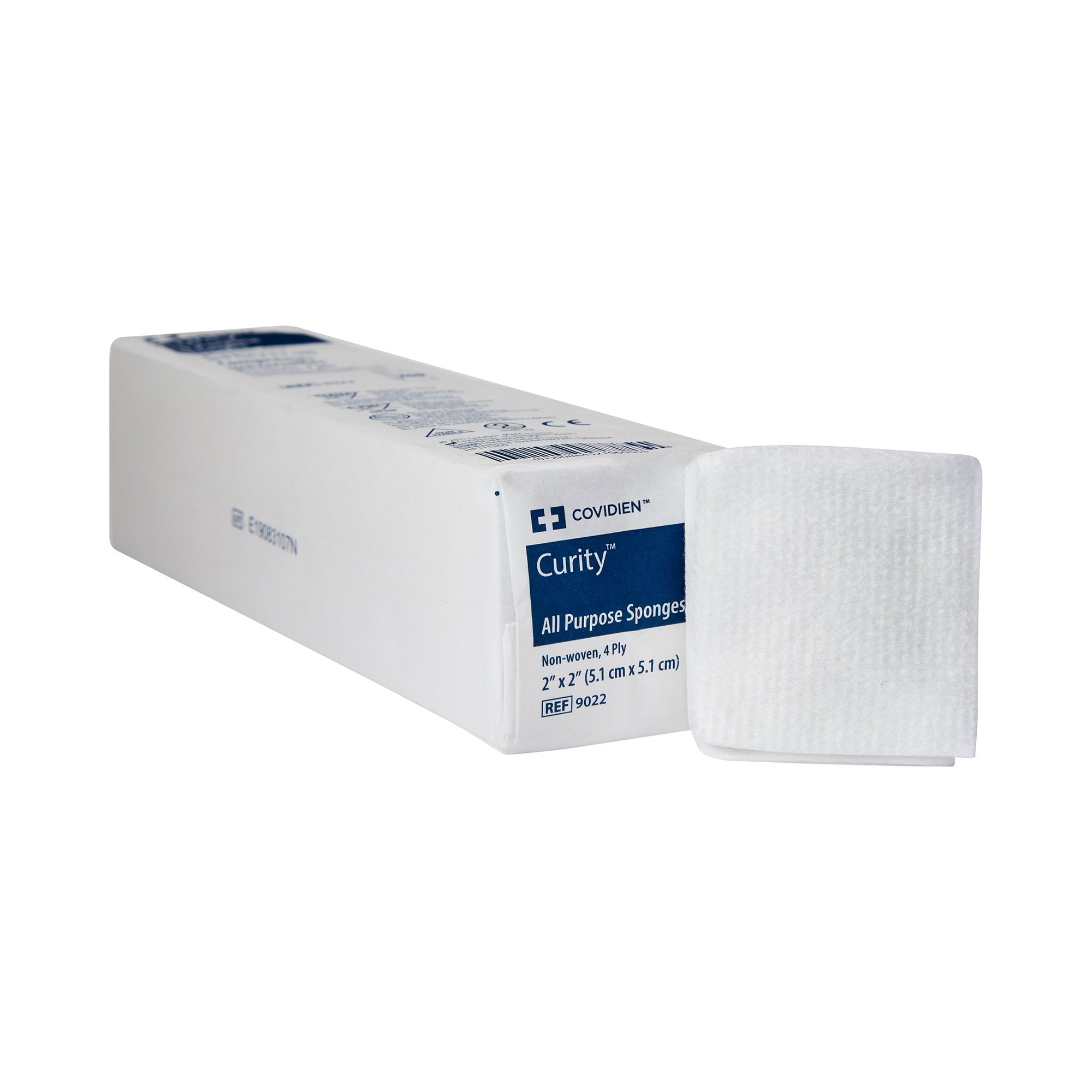 Curity Rayon/Polyester Blend Gauze Sponge, 2x2", 4-Ply, Non-Sterile, Non-Woven, Latex-Free
