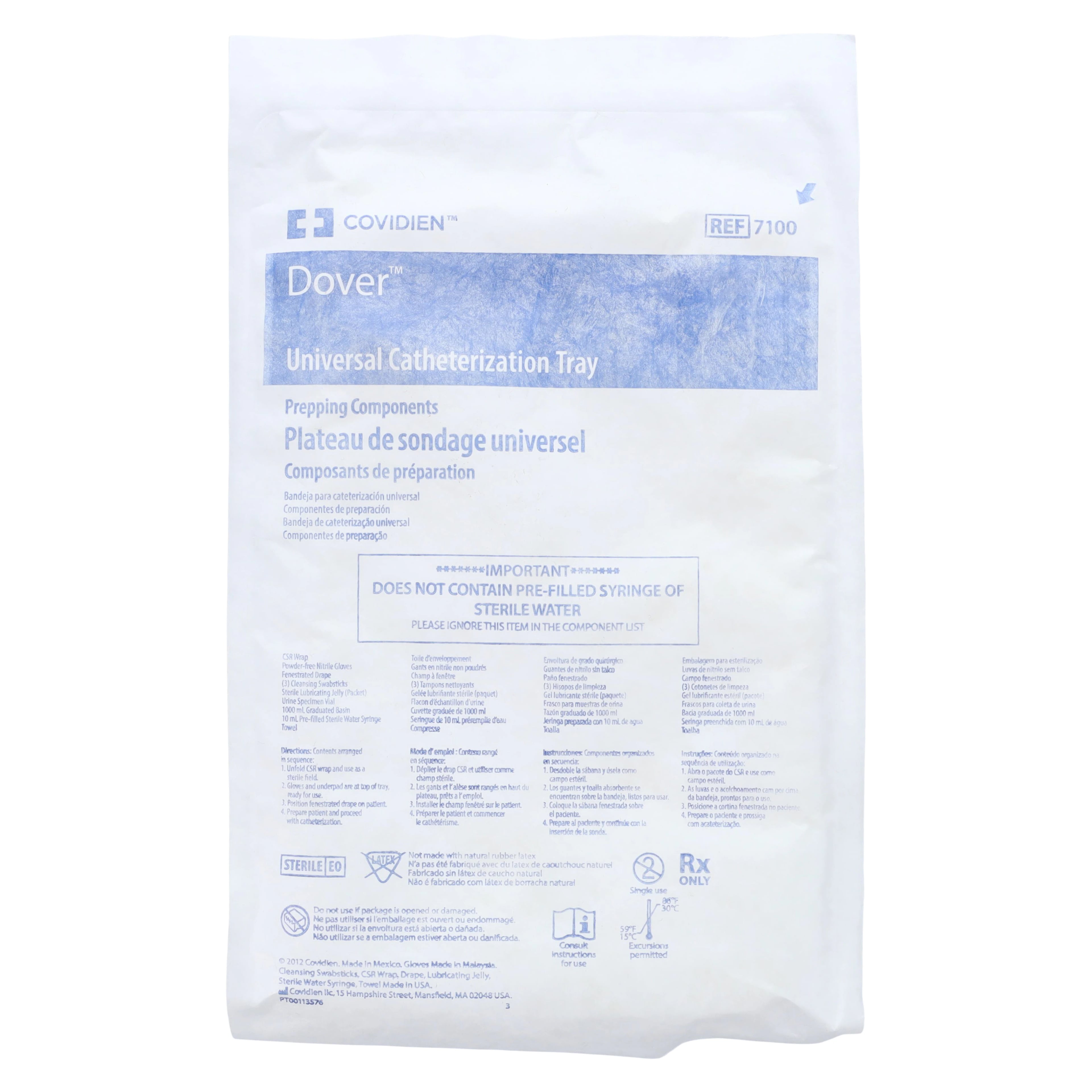Cardinal Health Dover Catheter Insertion Tray, 10cc