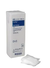 Curity 100% Cotton Gauze Sponge, 4" x 4", 16 Ply, Non-Sterile, USP Type VII, 200/Pkg, 2733