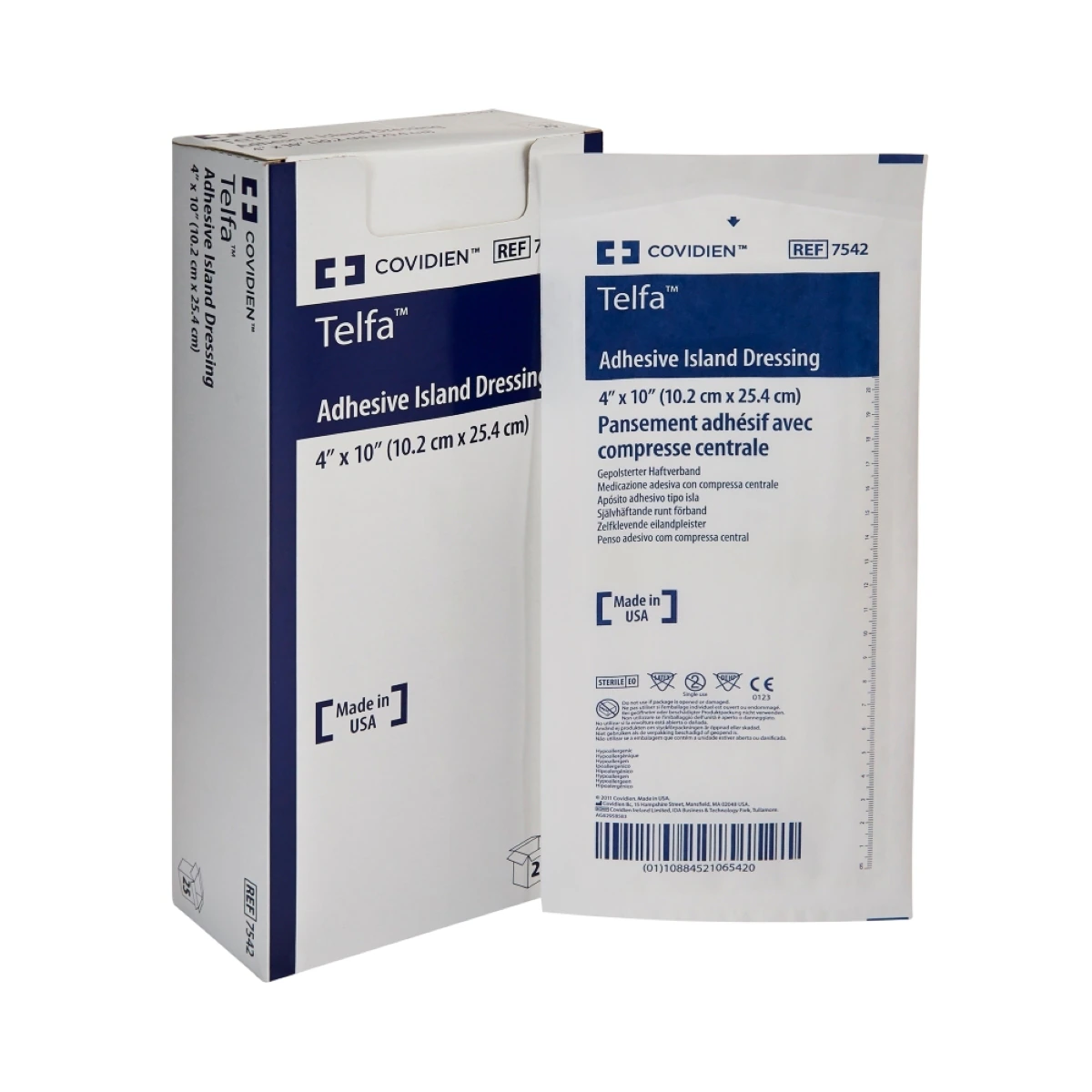 Telfa Island Dressing Sterile, Cotton/Polyester, 4x10", Non-Adherent, Latex-Free