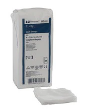 Curity Gauze Sponge, 100% Cotton, 3x3", 12-Ply, Non-Sterile, USP Type VII, Latex-Free