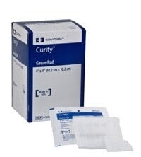 Curity Sterile Gauze Pad, 3x3", 12 Ply, 100% Cotton, USP Type VII, 1 Each