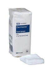 Dermacea 100% Cotton Gauze Sponge, 4x4", 8 Ply, Non-Sterile, Latex-Free
