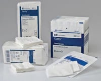 Curity Cellulose Fiber Cover Sponge, 4x4", Non-Sterile, Latex-Free, Cardinal Health