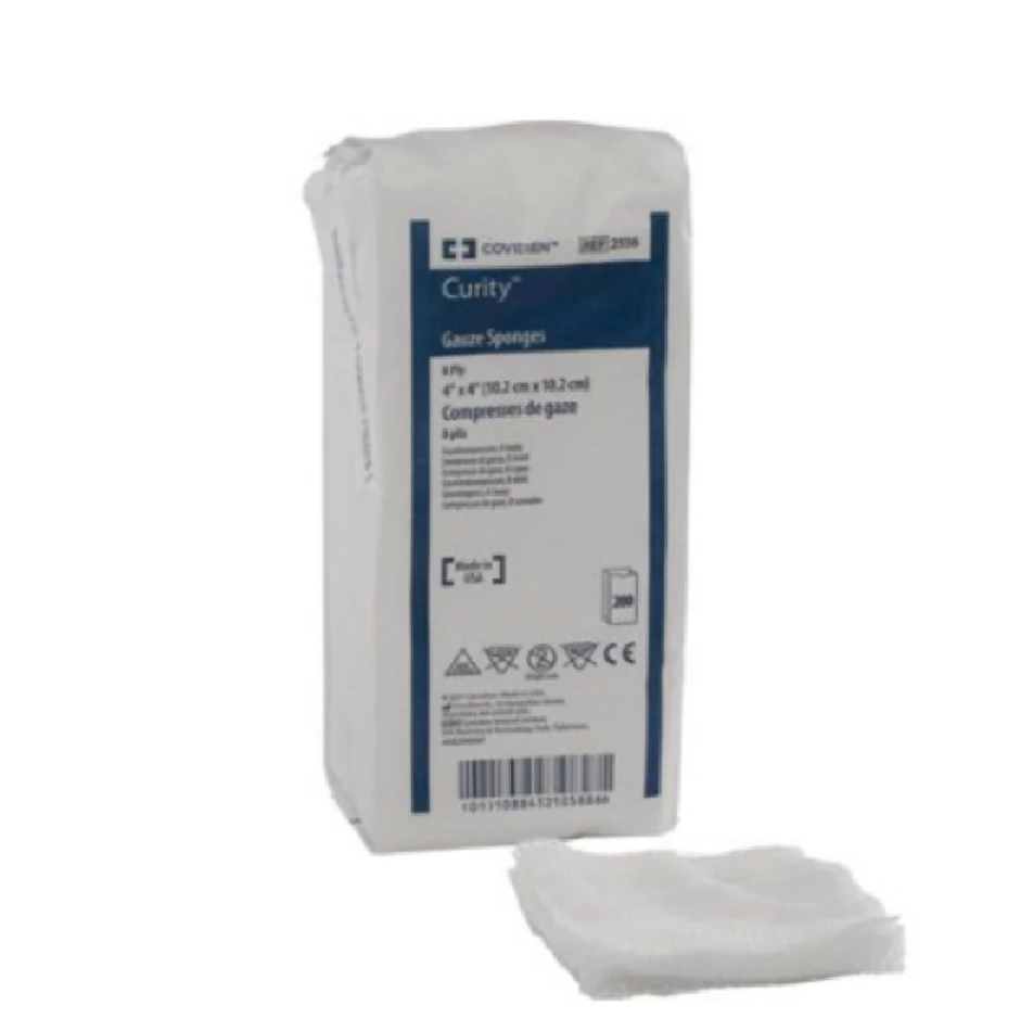 Curity Gauze Sponge, 100% Cotton, 4x4", 16-Ply, Sterile, USP Type VII, Latex-Free