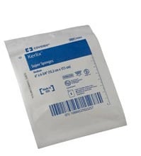 Kerlix Super 100% Cotton Gauze Sponge, 6" x 6-3/4", Sterile, Medium Woven, Pre-Washed, Latex-Free, 5 per Pack