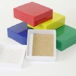 C&A Scientific Microscope Slide Storage Box, Red, 25 Position, 20/Box