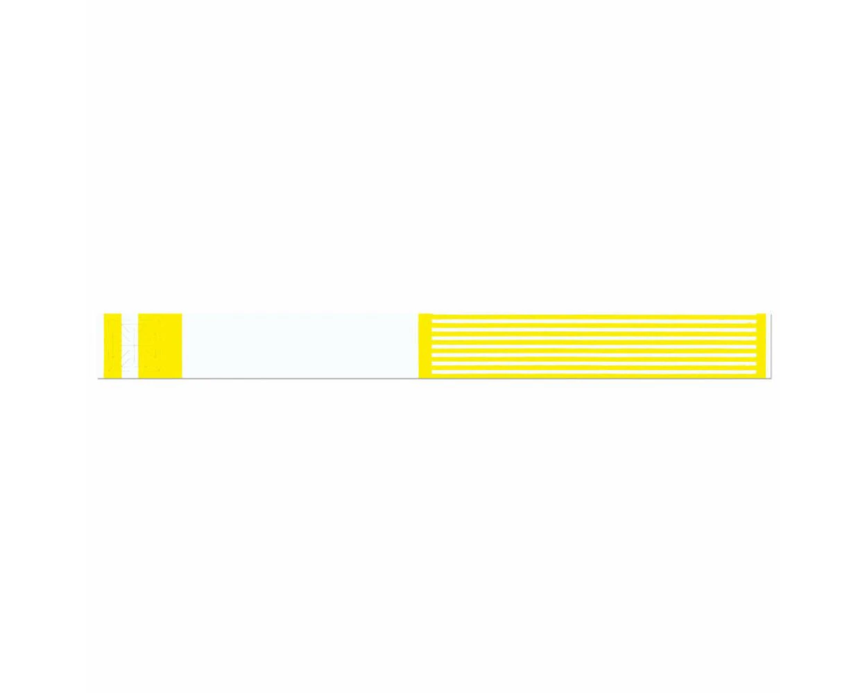 Precision Dynamics Short Stay Write-On Wristband, Tyvek, Adhesive, Yellow, 10", Adult/Pediatric, 1000/Box
