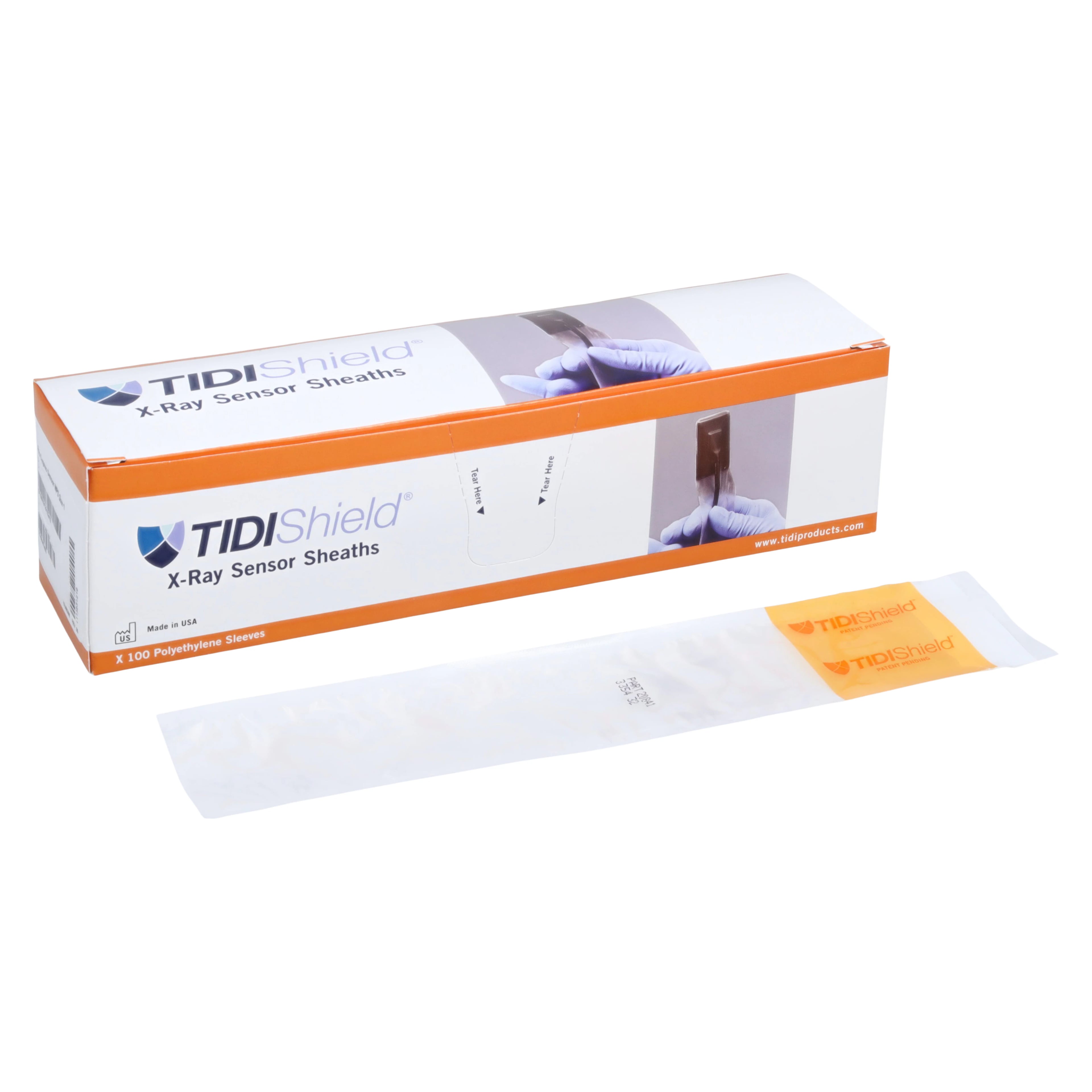TIDIShield Digital X-Ray Sensor Sheaths, Cygnus Ray MPS Size 1, Latex-Free, 100/Box, 20841