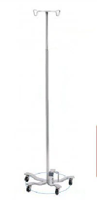 Pedigo Products IV Pole, 4 Hook, 5-Leg Base with Foot Operated Lock