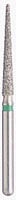 BluWhite Diamond™ Bur FG #757C, Coarse, Green Ring, Cone Taper Round End, 1.6 mm Diameter, 12.2 mm Length, 5/Pkg