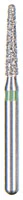 BluWhite Diamond™ Bur FG 740C, Coarse, Green Ring, Cone Taper Flat End, 1.4 mm Diameter, 7.8 mm Length, 5/Pkg