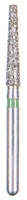BluWhite Diamond™ Bur FG 760C, Coarse, Green Ring, Cone Taper Flat End, Friction Grip, 1.8 mm Diameter, 9.8 mm Length, 5/Pkg