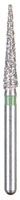 BluWhite Diamond™ Bur FG 713C, Coarse, Green Ring, Cone Taper Flat End, 1.8 mm Diameter, 9.8 mm Length, 5/Pkg