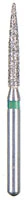 BluWhite Diamond Bur FG 217C, Coarse, Flame, Friction Grip, 5/Pk
