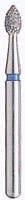 BluWhite Diamond™ Bur FG 610R, Regular Grit, Football Shape, Blue Ring, Friction Grip, 1.8 mm Diameter, 2.8 mm Length, 5/Pkg