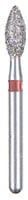 BluWhite Diamond™ Bur FG 630F, Fine, Football, Occlusal, Friction Grip, Red Ring, 2.3 mm Diameter, 5.2 mm Length, 5/Pkg