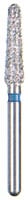 Kerr BluWhite Diamond™ Bur FG 786R, Regular Grit, Round End Taper, Blue Ring, Friction Grip, 2.1 mm Diameter, 8.8 mm Length, 5/Pkg