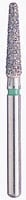BluWhite Diamond™ Bur FG 756C, Coarse, Green Ring, Cone Taper Round End, 1.8 mm Diameter, 8.0 mm Length, 5/Pkg